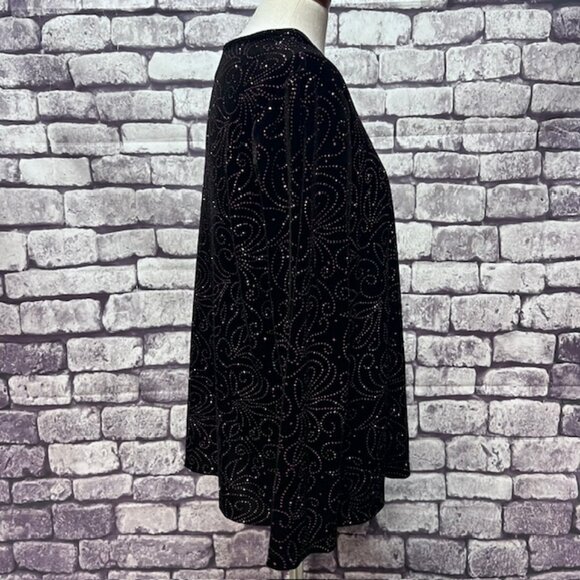 Notations Black Velvet Jacket W/ Attached Tank Size 1X - Picture 7 of 9